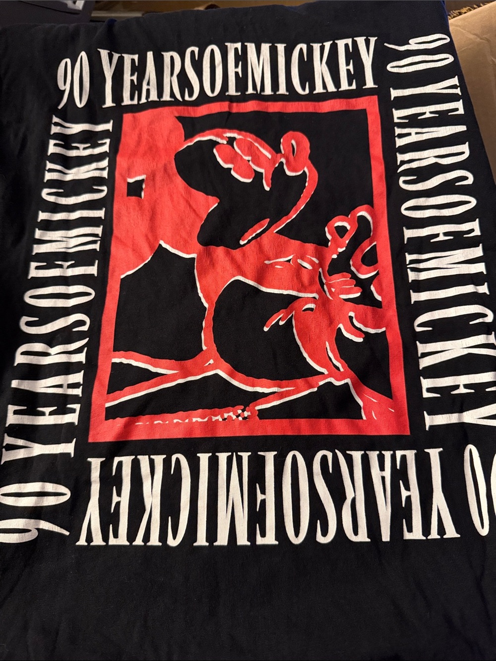 Divided Black Red Mickey Graphic Long Sleeve Tee